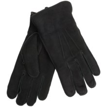 60%OFF メンズカジュアル手袋 ムートンカフス裏地付きスエード手袋 - （男性用）フリースライニング Suede Gloves with Shearling Cuff Lining - Fleece Lining (For Men)画像